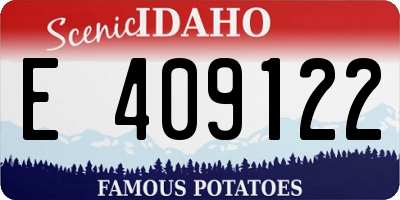ID license plate E409122