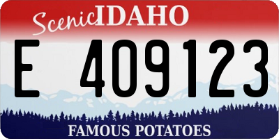 ID license plate E409123