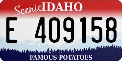 ID license plate E409158