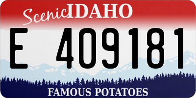 ID license plate E409181