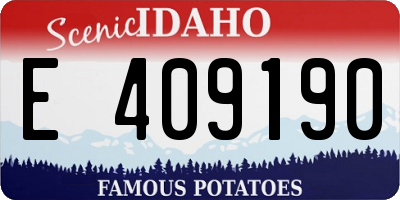 ID license plate E409190