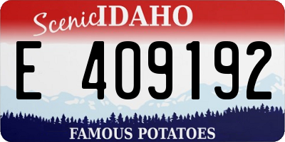 ID license plate E409192