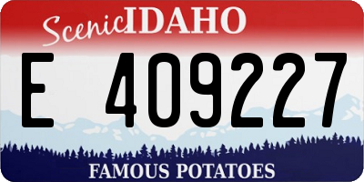 ID license plate E409227