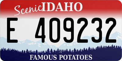 ID license plate E409232