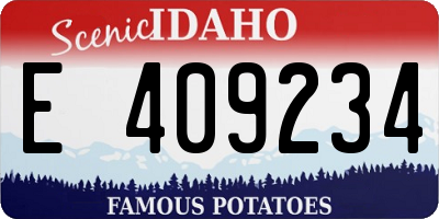 ID license plate E409234