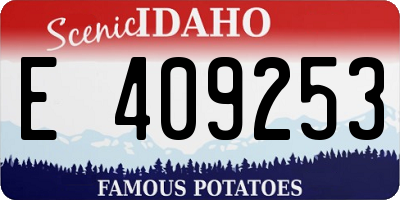 ID license plate E409253