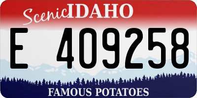 ID license plate E409258