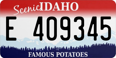 ID license plate E409345