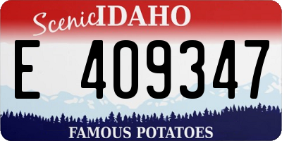 ID license plate E409347