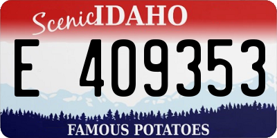 ID license plate E409353