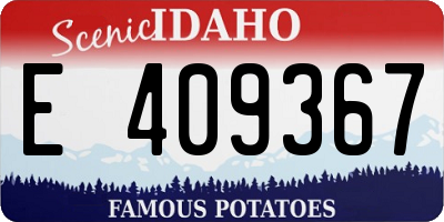 ID license plate E409367