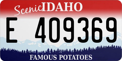 ID license plate E409369