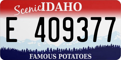 ID license plate E409377