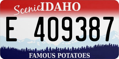 ID license plate E409387