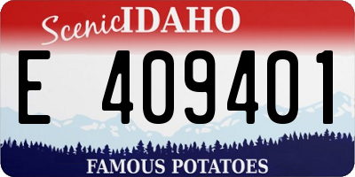 ID license plate E409401