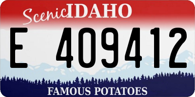 ID license plate E409412