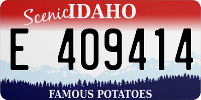 ID license plate E409414