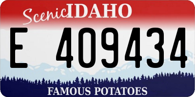 ID license plate E409434