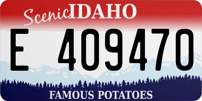 ID license plate E409470