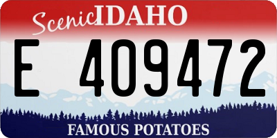 ID license plate E409472