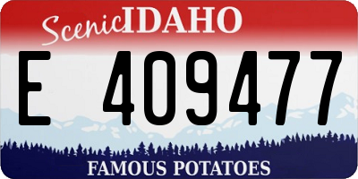 ID license plate E409477
