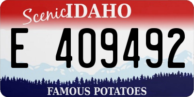 ID license plate E409492