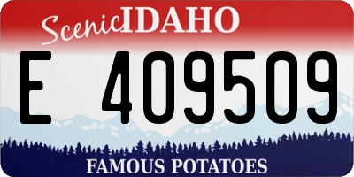 ID license plate E409509