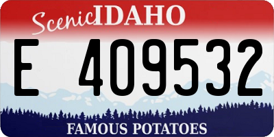 ID license plate E409532