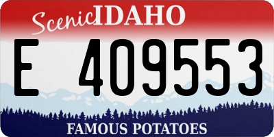 ID license plate E409553