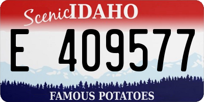 ID license plate E409577