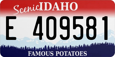ID license plate E409581