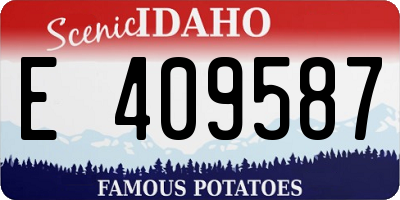 ID license plate E409587