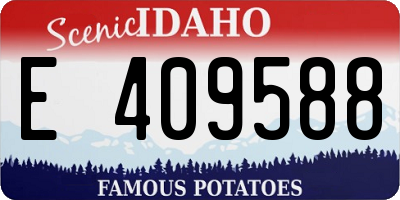 ID license plate E409588