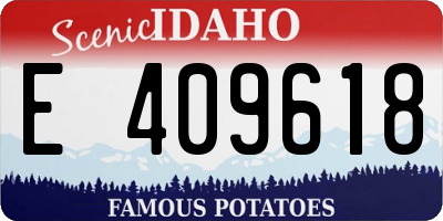 ID license plate E409618