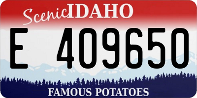 ID license plate E409650