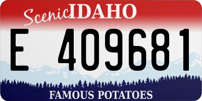ID license plate E409681