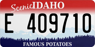 ID license plate E409710