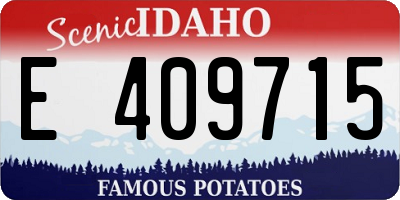 ID license plate E409715