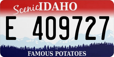 ID license plate E409727
