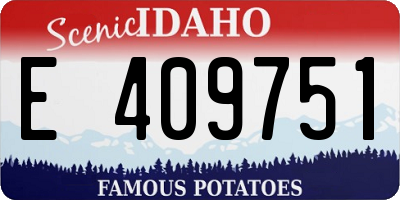 ID license plate E409751