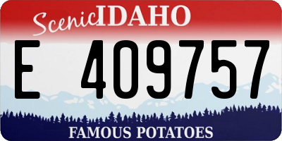 ID license plate E409757