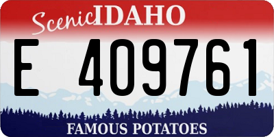 ID license plate E409761