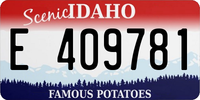 ID license plate E409781