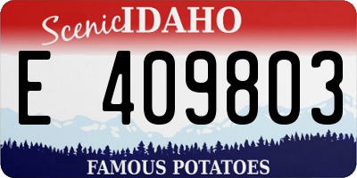 ID license plate E409803
