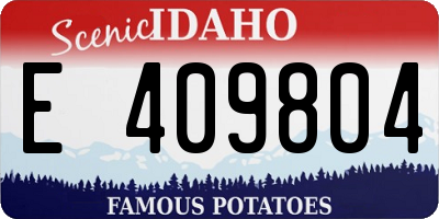 ID license plate E409804