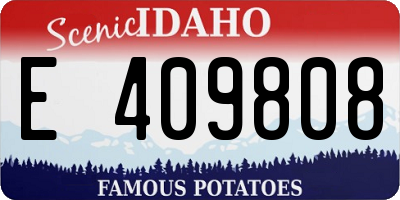ID license plate E409808