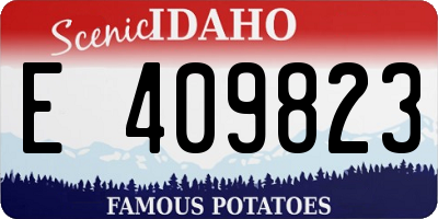 ID license plate E409823