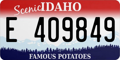 ID license plate E409849
