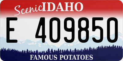 ID license plate E409850