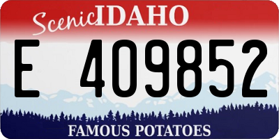 ID license plate E409852